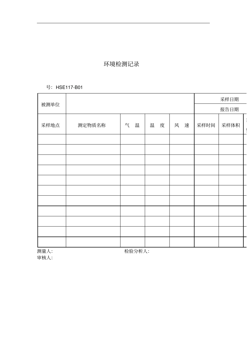 环境检测情况记录表_第1页