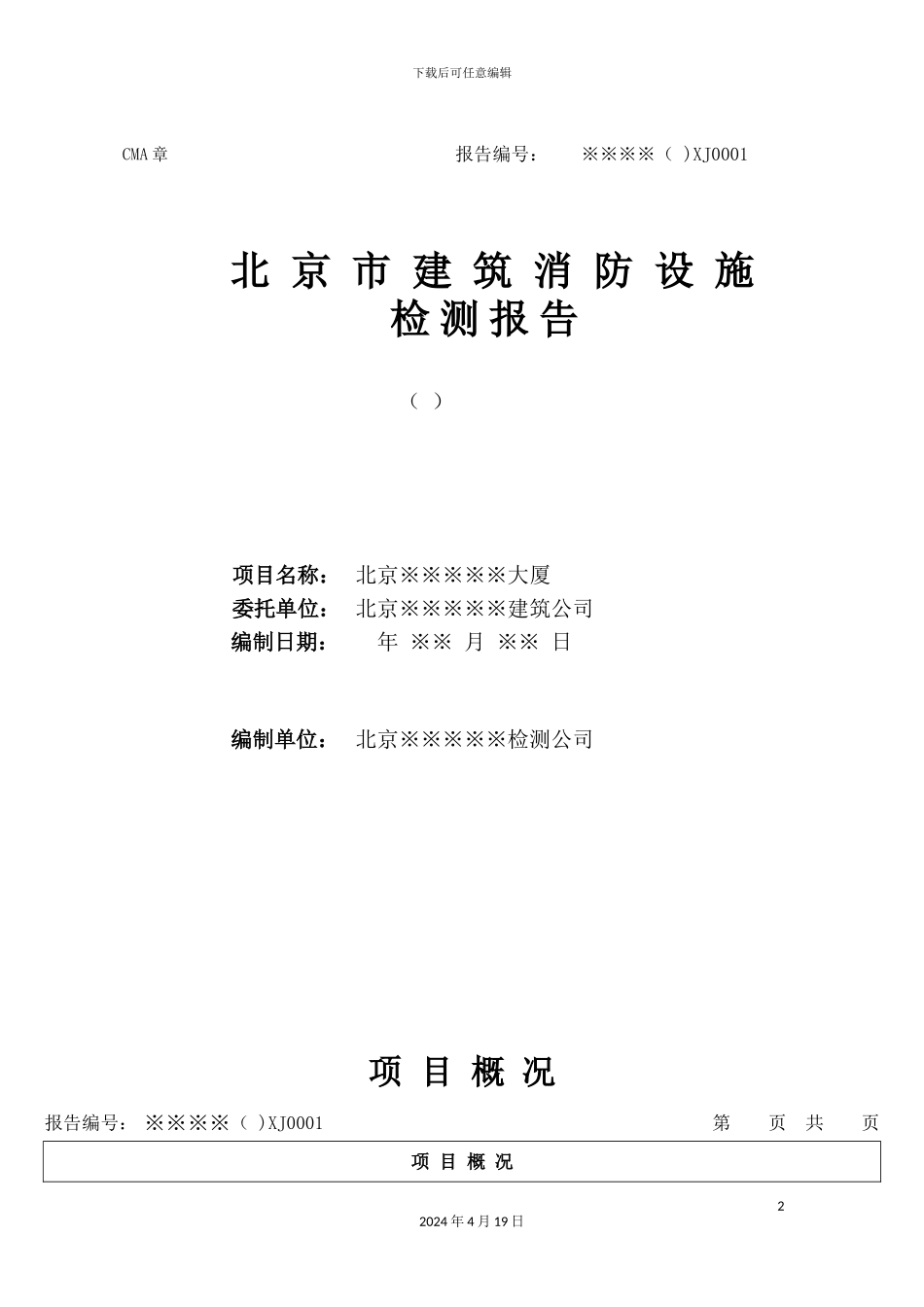 建筑消防设施检测报告模板_第2页