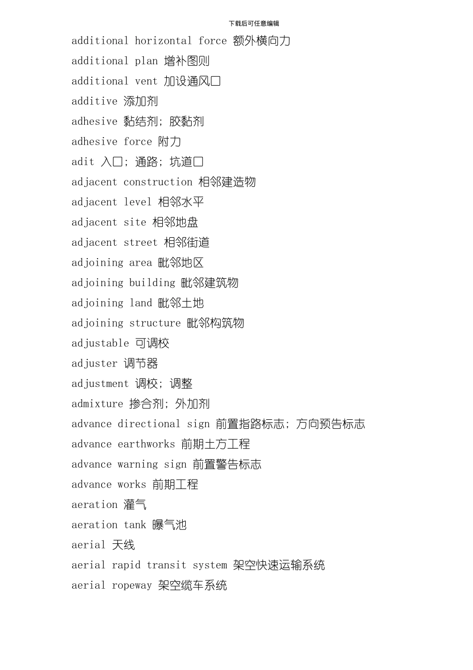 建筑类常用名词词汇模板_第3页