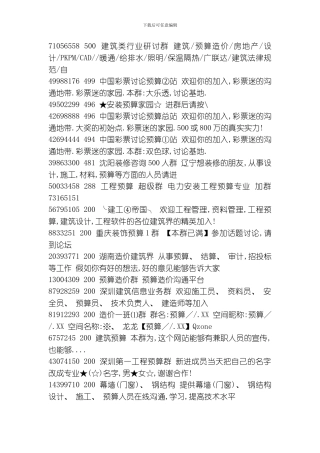 建筑类行业研讨群建筑模板