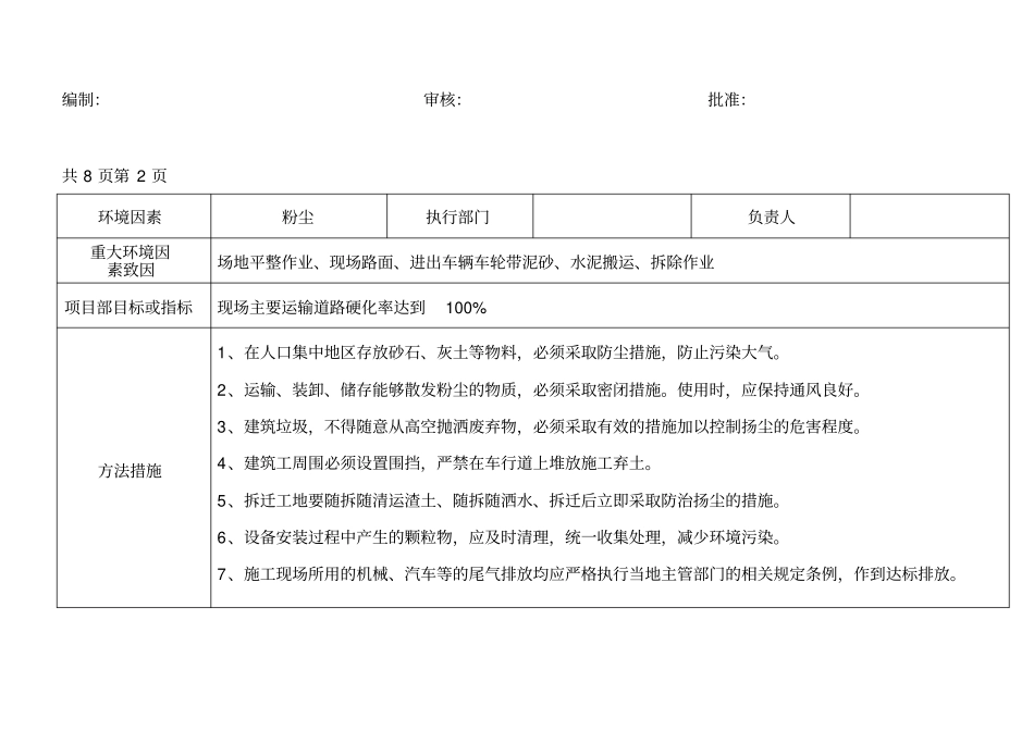 环境目标指标及环境管理方案_第2页