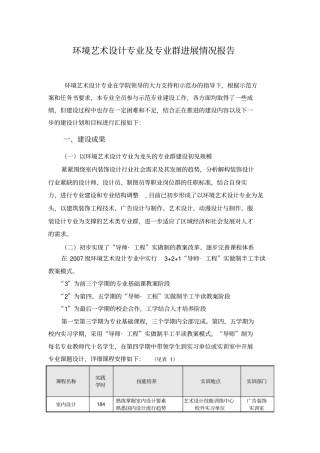 环境艺术设计方案专业及专业群建设