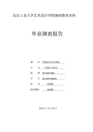 环境设计综合调查报告资料
