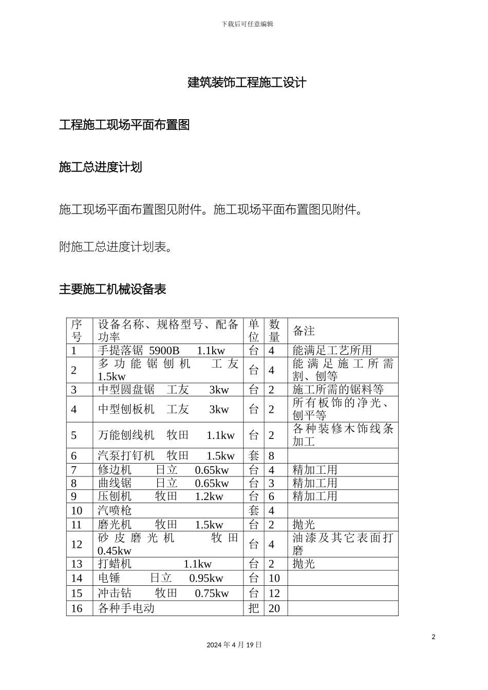 建筑装饰工程施工方案设计范文_第2页