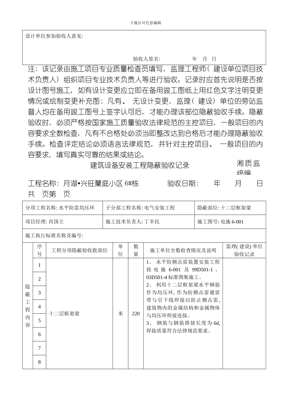 建筑设备安装工程隐蔽验收记模板_第3页