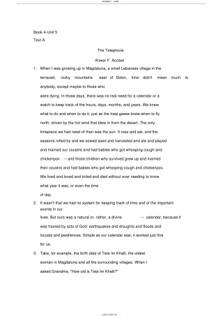 现代大学英语精读Book4Unit6课文