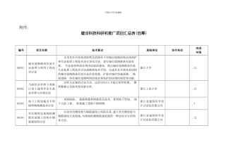 建设科技科研和推广项目汇总表自筹模板