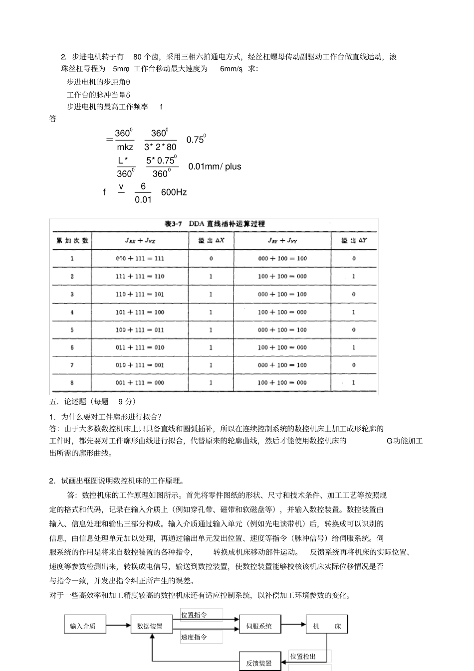 现代数控技术及数控机床试卷2标准答案-数控机床即数_第3页