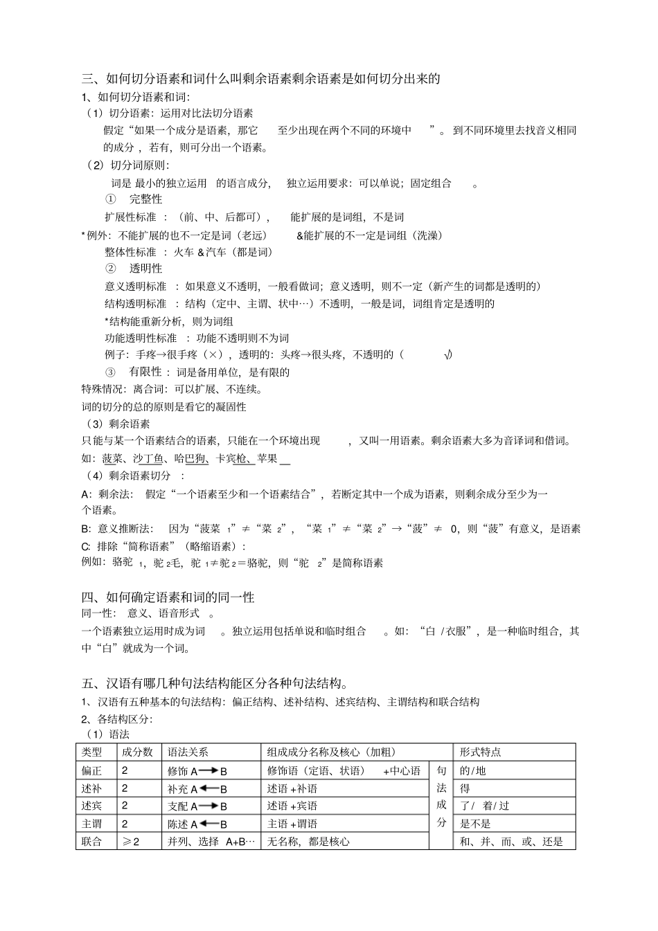 现代汉语下复习提纲答案整理全_第2页