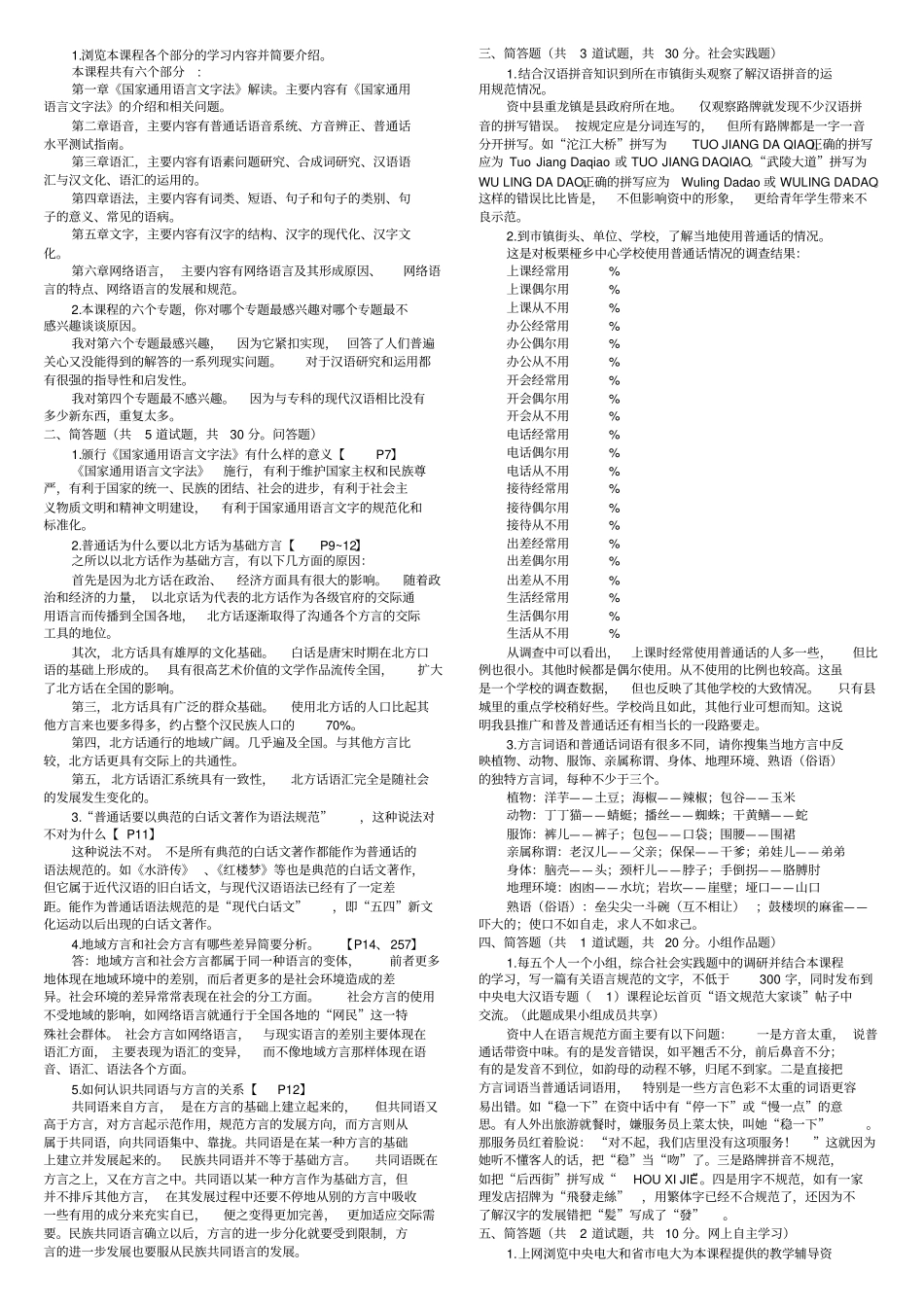 现代汉语专题复习资料_第1页