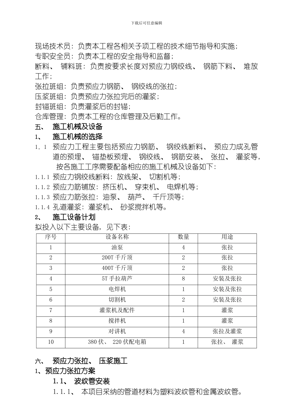 张拉压浆安全专项施工方案模板_第3页