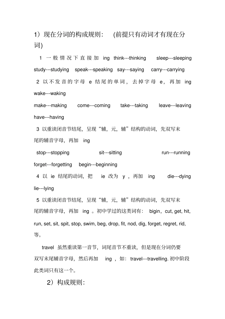 现在分词的构成_第1页