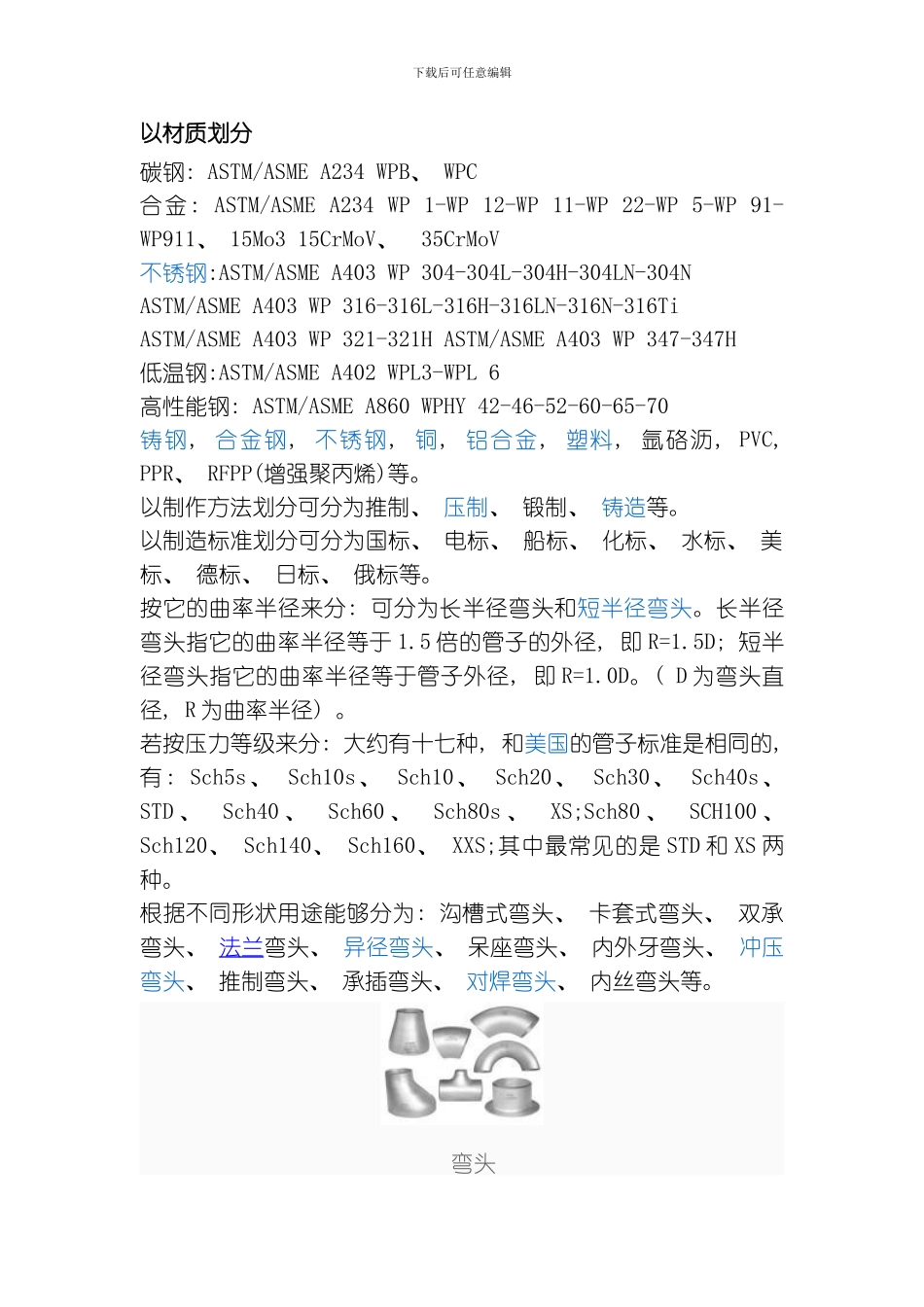 弯头的相关标准知识模板_第3页