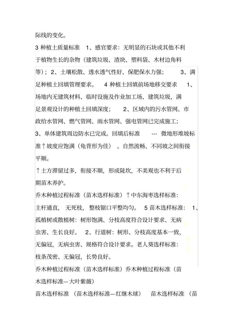 现场--微地形堆坡及绿化种植工艺标准_第3页
