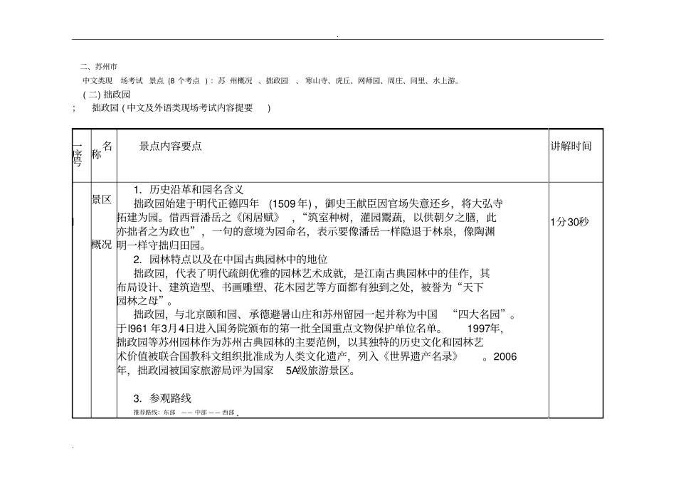 现场导游考试要点整理以拙政园为例_第1页