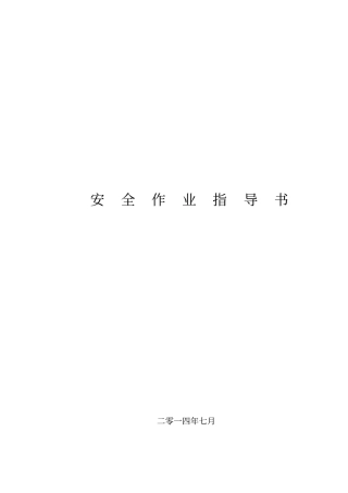 现场检测安全作业指导书