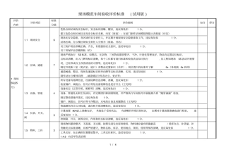 现场模范车间验收评价标准注解