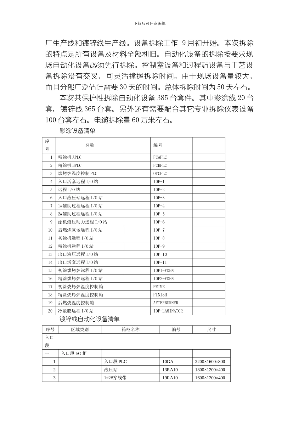 彩涂镀锌拆除施工方案模板_第3页