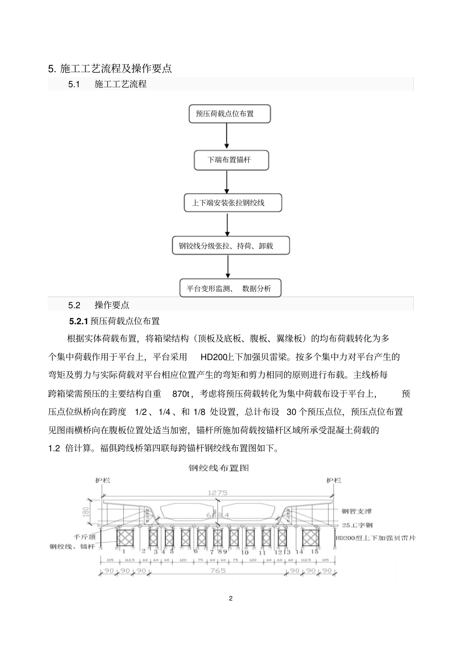 现浇梁钢管贝雷片平台张拉预压工法-最终讲解_第2页