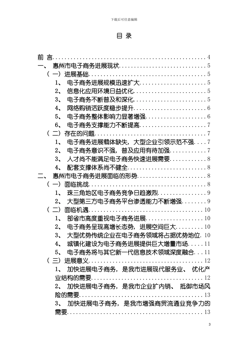 惠州市电子商务发展规划模板_第3页