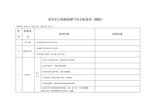 瓶装燃气安全检查表