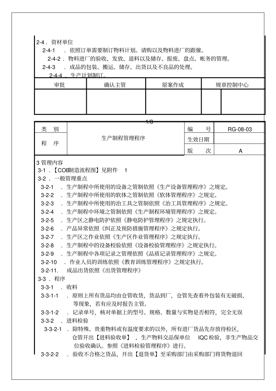 生产制程管理程序手册_第2页