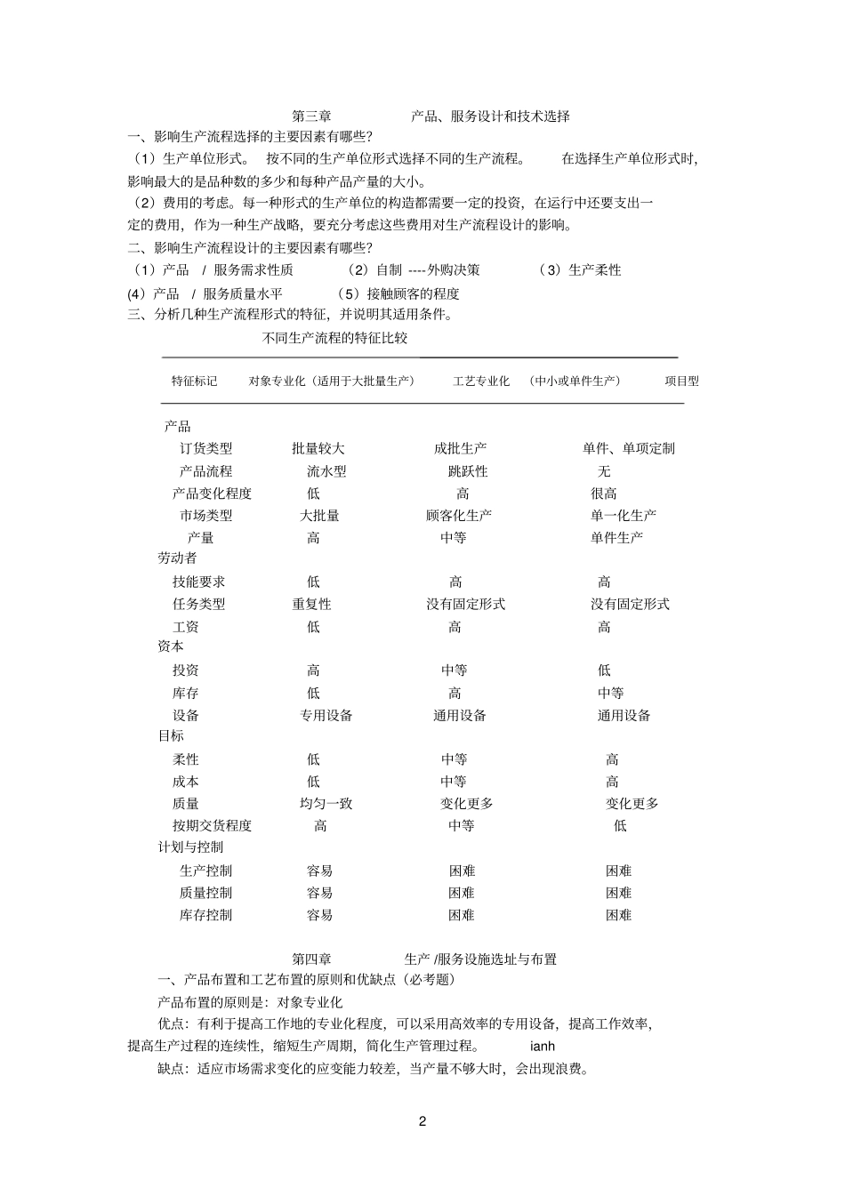 生产参考资料运作管理复习_第2页