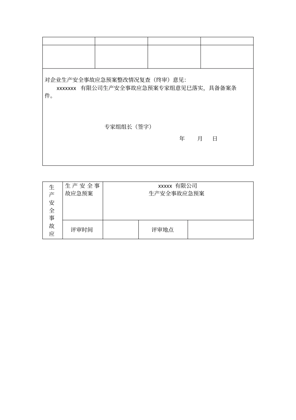 生产安全事故应急预案评审会议纪要_第2页