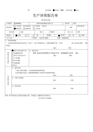 生产异常报告单1