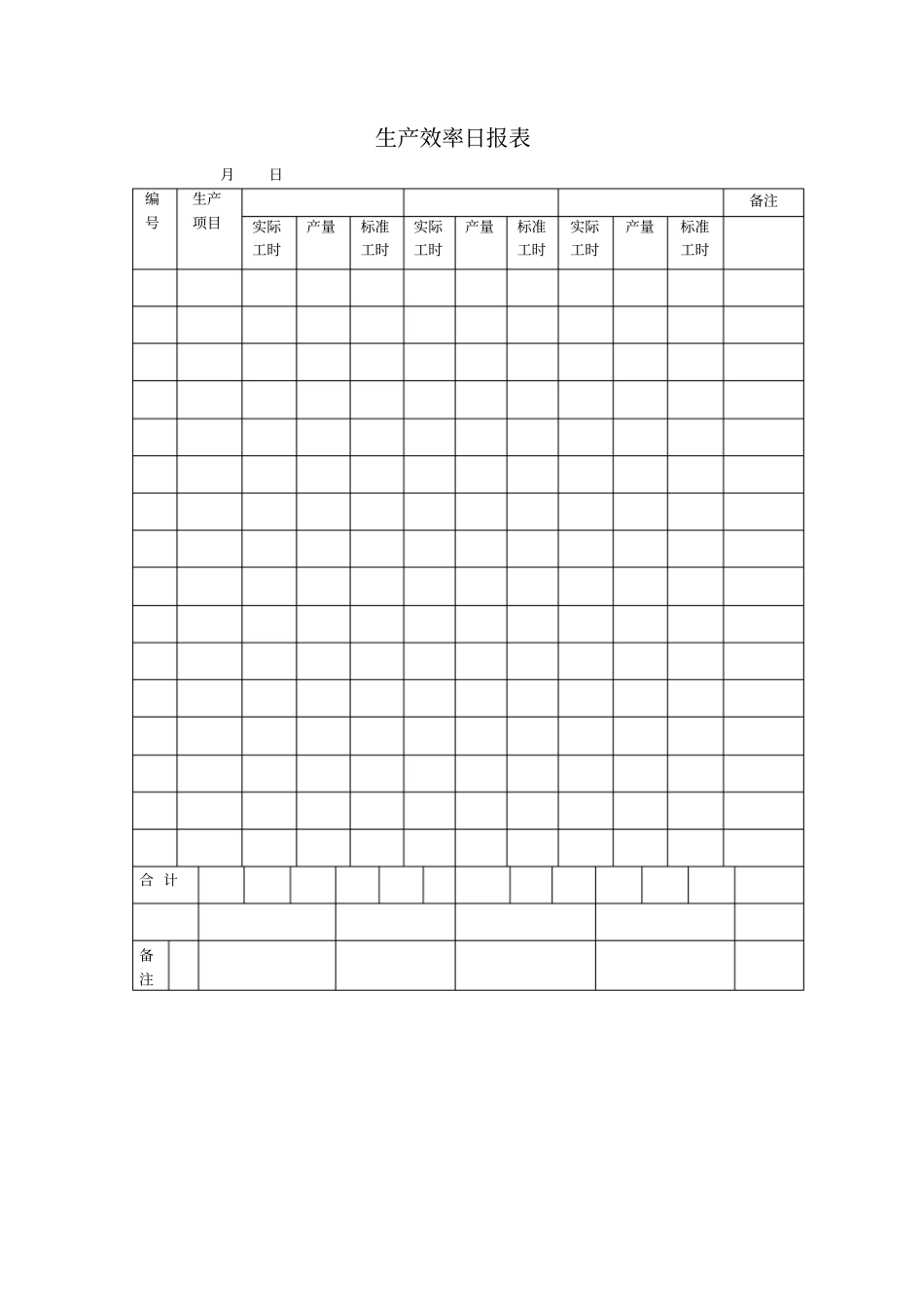 生产效率日报表_第1页