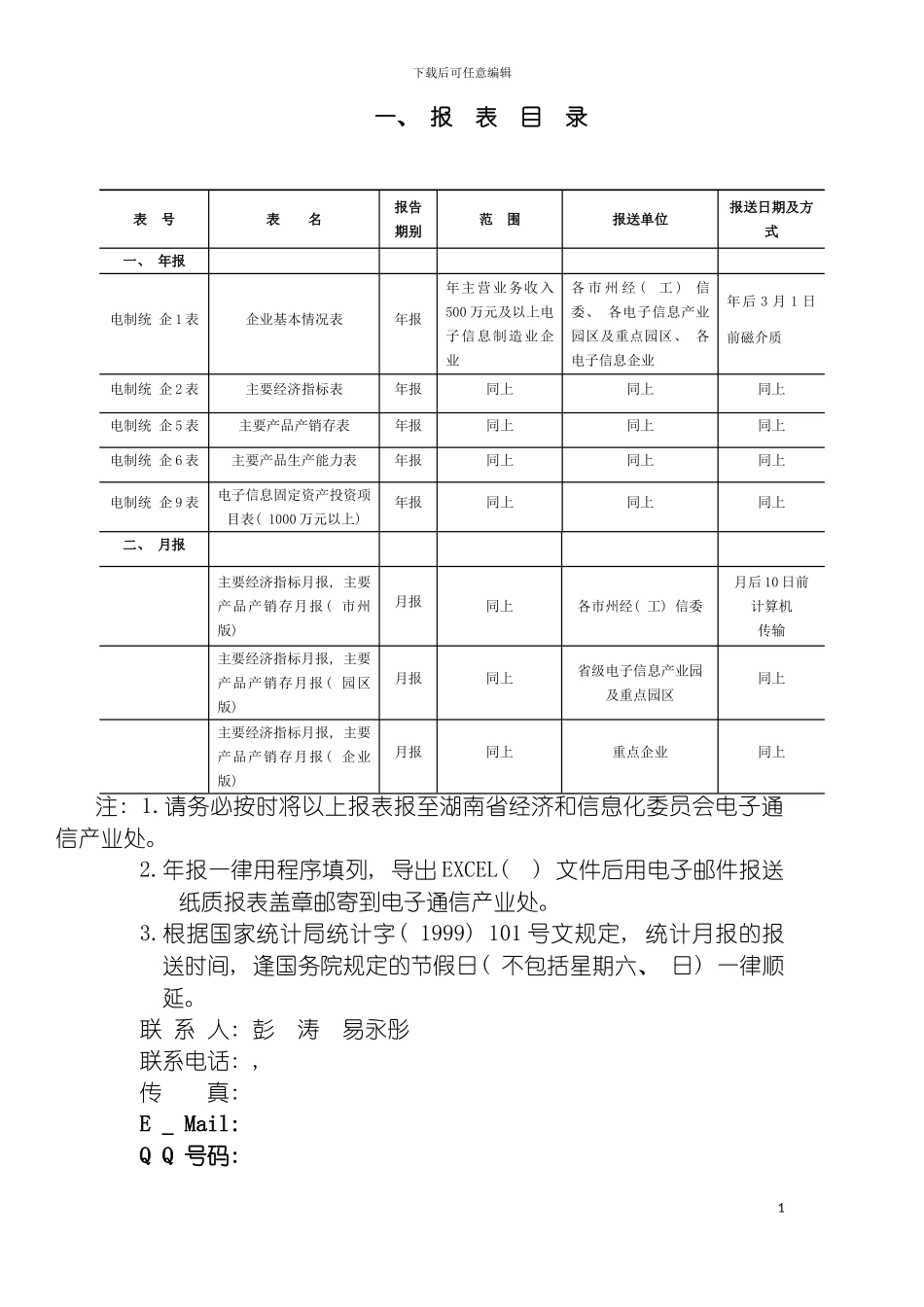 我省电子信息制造业统计报表制度修改版模板_第2页