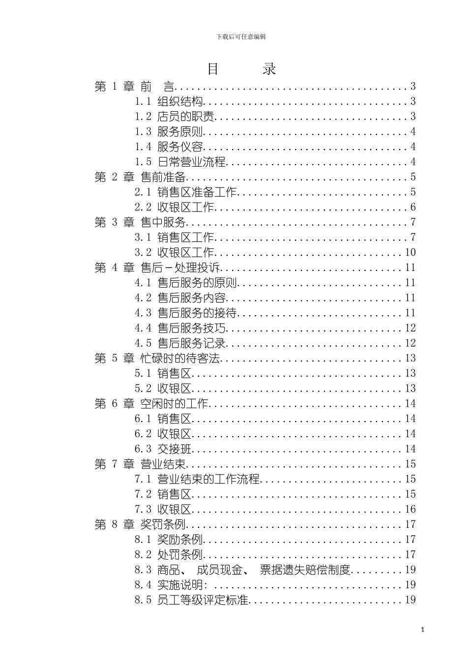 户外品牌店店员管理手册模板_第3页