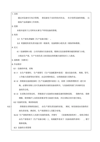 生产设备管理程序