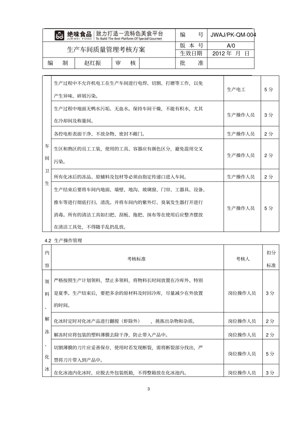 生产车间质量管理考核方案_第3页