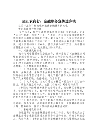 望江农商行：金融服务宣传进乡镇_1