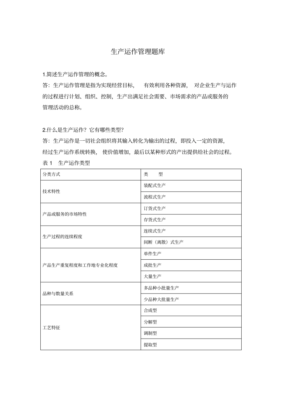 生产运作管理题库_第1页