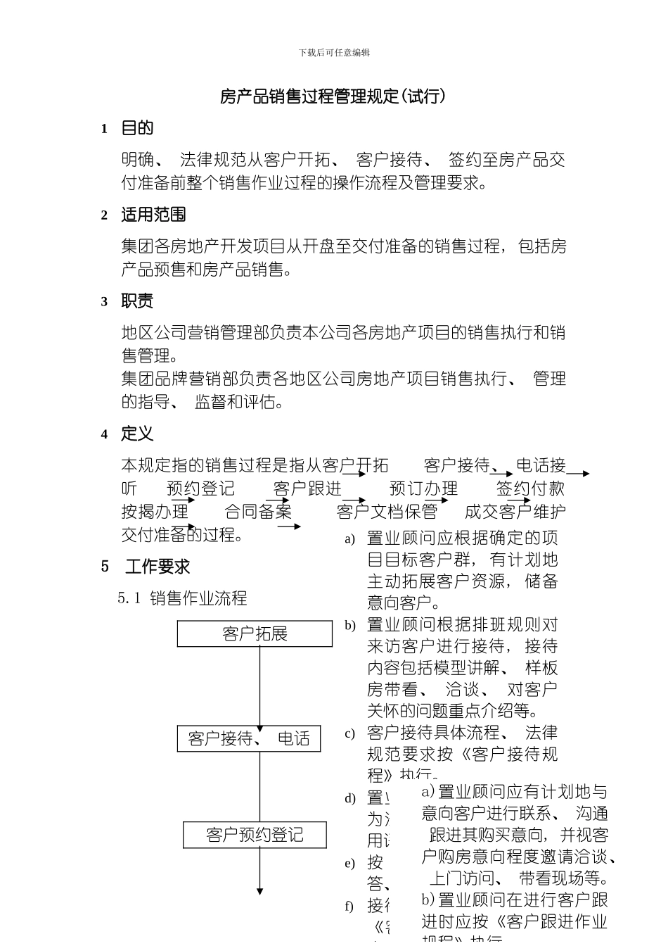 房产品销售过程管理规定模板_第2页