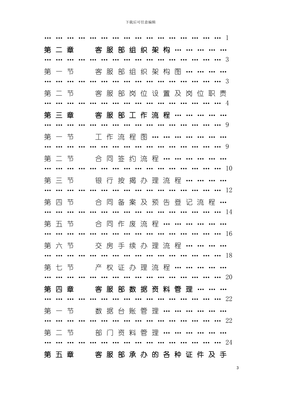 房地产公司客服部管理制度模板_第3页
