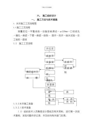 打井施工组织设计样本