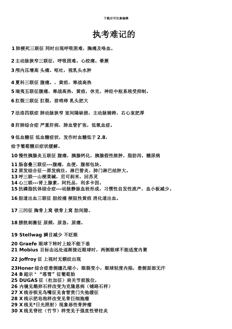 执业医师考试难记的内容_第2页