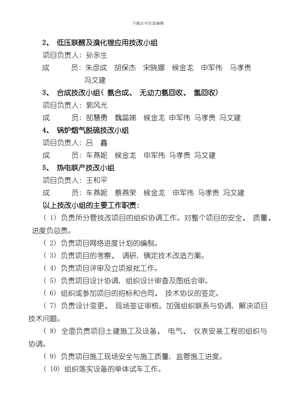 技改项目建设组织机构样本_第2页