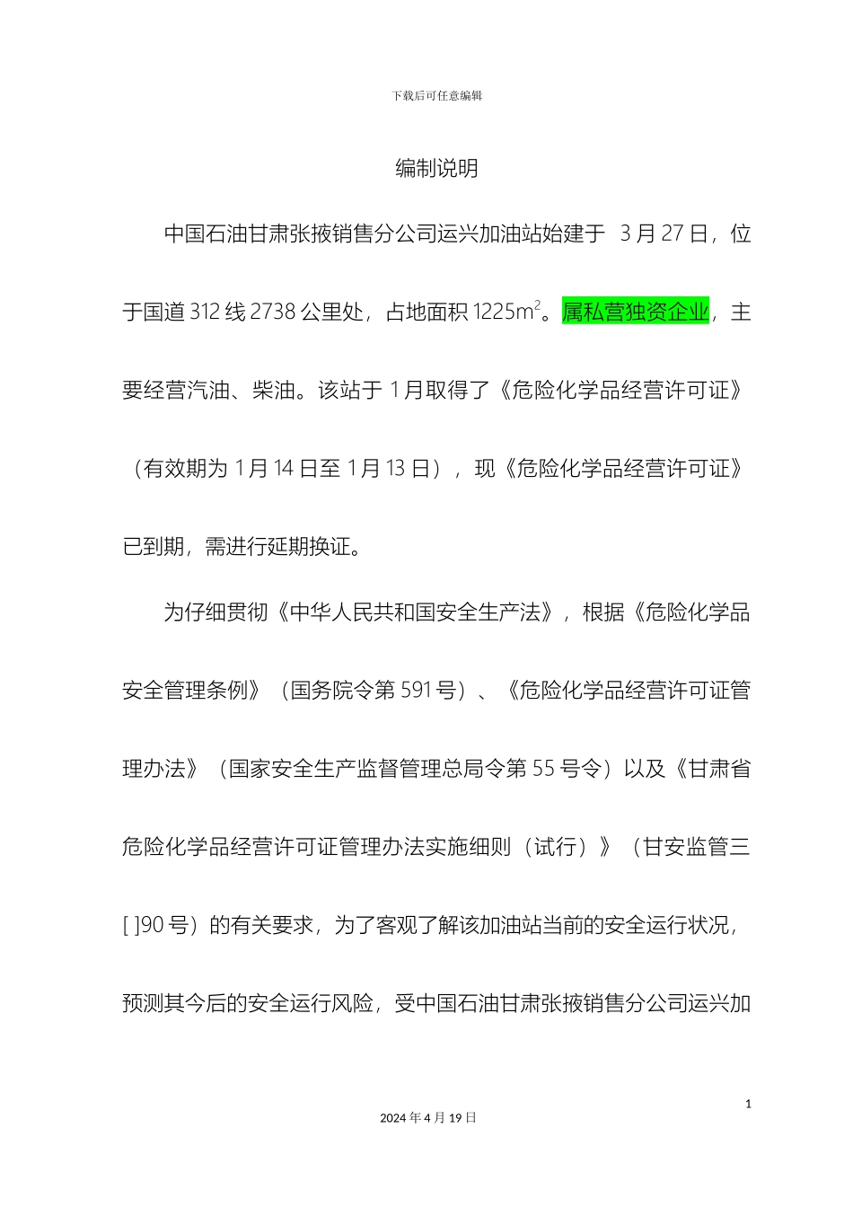 技术一审稿运兴加油站站安全现状评价报告_第2页