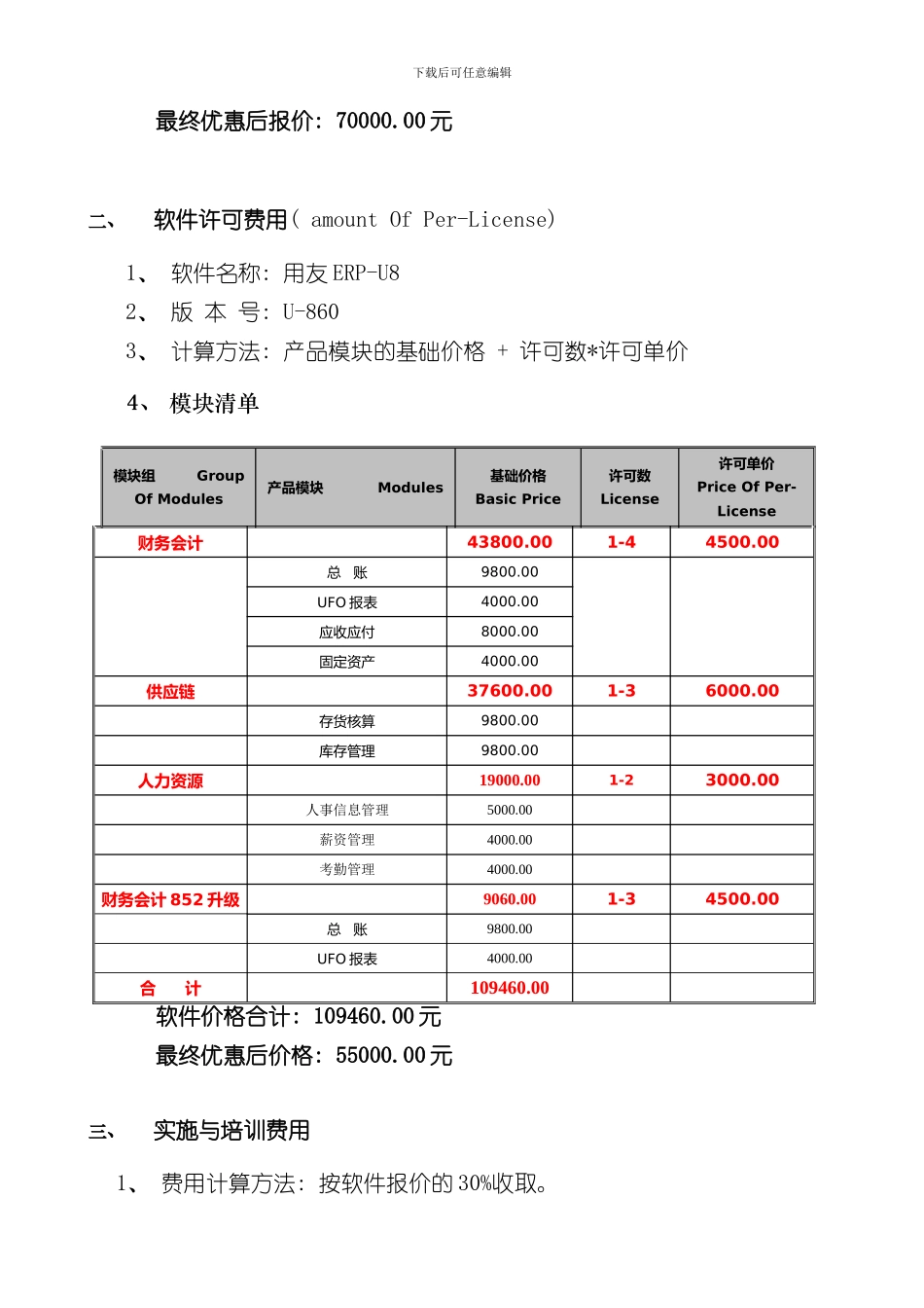 报价方案样本_第2页
