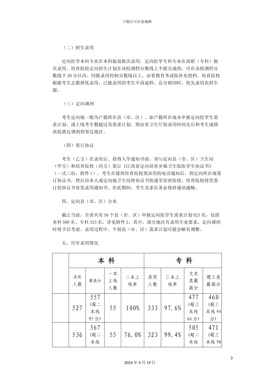 报考免费定向培养乡镇卫生院医学生注意事项_第3页