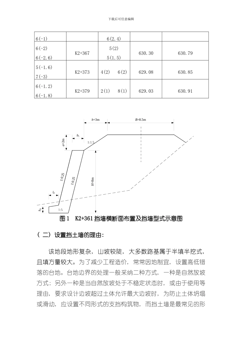 挡土墙设计说明书样本_第2页