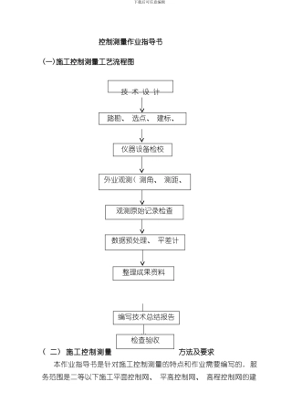 控制测量作业指导书完整版样本