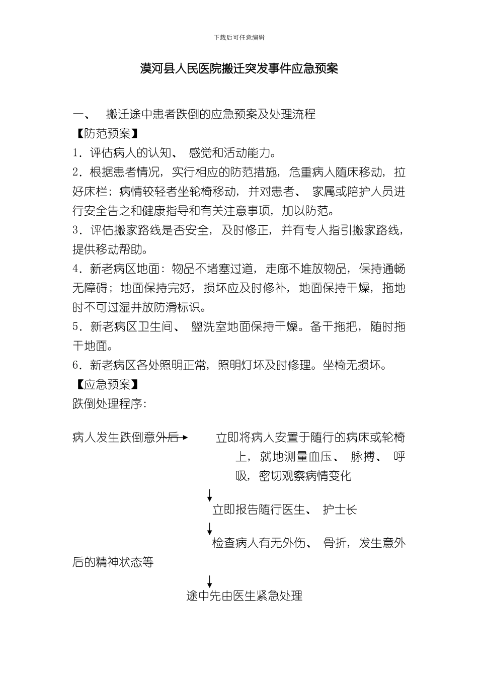 搬迁突发事件应急预案样本_第1页