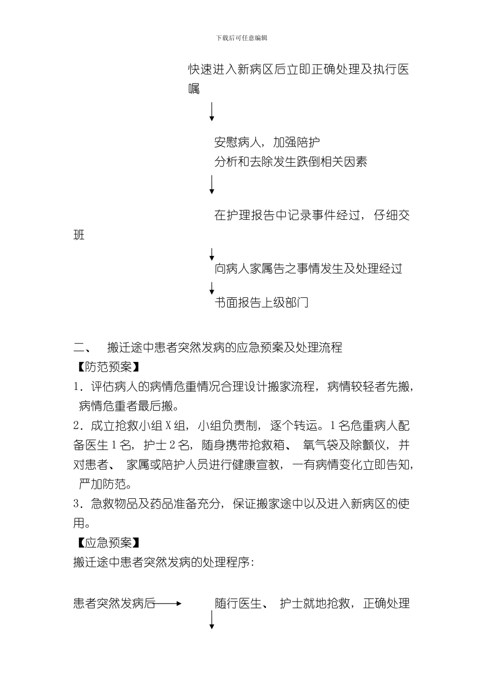 搬迁突发事件应急预案样本_第2页