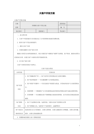 大客户开发方案