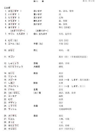 大家的日本语21